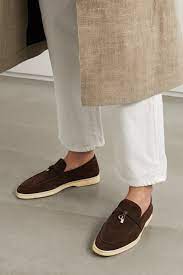 Explore the italian quality online on loro piana. Brown Summer Charms Walk Suede Loafers Loro Piana Net A Porter