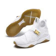 Black And Gold Tennis Shoes Womens Image 1 Of Defy Varsity Mid Women S Sneakers Puma White Metallic Gold Medium Sneakers Fashion Sneakers Men Fashion Womens Sneakers