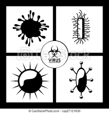 Virus attack da colorare per bambini: Virus Disegno Sopra Illustrazione Fondo Virus Vettore Nero Disegno Canstock