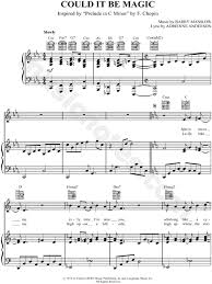 Wow this is a beauty ^^ the floating notes, the instrument, that cloth that's floating around octavia. Barry Manilow Could It Be Magic Sheet Music In Eb Major Transposable Download Print Sku Mn0044784
