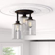 Breakwater Bay Tiarra 3 Light 12 6 Semi Flush Mount Reviews Wayfair