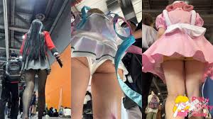 漫展抄底 Cos小姐姐 高顏值 無內 大長腿 吸引所有目光