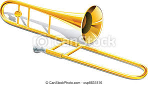 Trombone / bass trombone support. Trombone Musical Instrument Vector Illustration Isolated On White Background Canstock