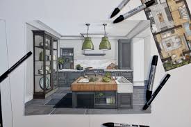 So, if you're designing a kitchen extension with the dining and living areas overlooking the garden, and the. Interior Design Rendering Of Proposed Kitchen Extension Drawing Using Promarker An Interior Design Renderings Interior Design Drawings Interior Design Kitchen