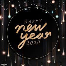 Download Premium Illustration Of Happy New Year Black Greeting Card New Year Wishes New Year Greeting Cards Happy New Year Wishes