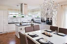 Kitchen cabinetry, decorative hardware, functional hardware Modernes Haus Interior Of Modern Stock Bild Colourbox