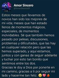 Contra L Meses De Novios Frases Frases Love Mensaje De Amor Para Novio