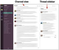 Slack thread interaction