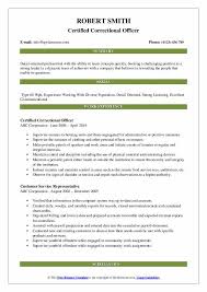 correctional officer resume samples