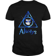 The symbol of the deathly hallows consists of a vertical line, which is enclosed in a circle, which is in turn inside of a triangle. Police Badge Deathly Hallows Always Harry Potter Shirt T Shirt Classic