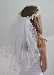First Communion Veil Flower Girl Headpiece Handmade Wreath Made With Cherry Blossoms O First Communion Hairstyles First Communion Veils Flower Girl Headpiece