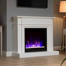 Maybe you would like to learn more about one of these? White Black Wall Surround Modern Electric Fire Led Fireplace Suite Pebbles Crystals Amazon Co Uk Diy Tools