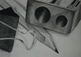 Black And White Objects Art Still Life School Objects Still Life Drawing Observational Drawing Still Life Art