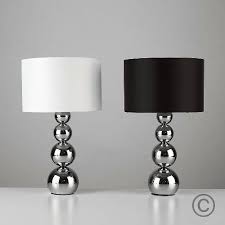 Modern Silver Metal Table Lamp White Black Silk Bedroom Living Room Decor Gift Table Lamp Metal Table Lamps Lamp