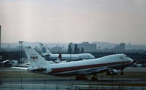 A Trans World Airlines Boeing 747 In Original Livery Departing London Heathrow On 28l With A Pan Am Cargo 747 In The Background Boeing 747 Air Carrier Airlines