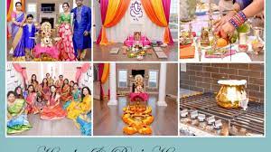 Indian Home Decor In Usa Elegant Haritha Raj Housewarming Gruhapravesam Celebrations 1080p Housewarming Decorations Indian Home Decor House Warming Ceremony