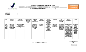 This can be used by compliance officers when formulating a corrective action to resolve the issue and discussing preventive actions to lower the risk of its recurrence: Capa