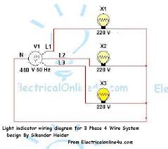 A control system of a plc panel will normally use ac and dc power at different voltage levels. Light Indicator Wiring Diagrams For 3 Phase Voltage Coming Testing Electricalonline4u