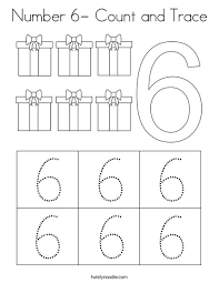 Grab your ipad, iphone, or any android device and start learning. Number 6 Count And Trace Coloring Page Twisty Noodle