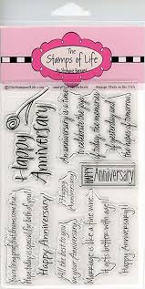 Clear silicone stamp for card making. The Stamps Of Life Happy Anniversary Stamps For Card Making And For Scrapbooking By Stephanie Barnard Anniversary2 Scrapbook Supplies Stamp Happy Anniversary