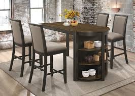 While most of our counter high table sets include counter stools with upholstered seats. Clarksville Rustic Style Counter Height Dining Table With Storage Space