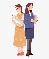 家庭女性抱小孩賢妻良母職業女性 家庭女性與職業女性 職場精英 女性角色插畫素材 psd格式圖案和png圖片免費下載 female artists disney characters