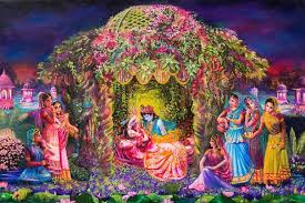 Original Love Painting By Prema Russo Fine Art Art On Canvas The Awakening Krishna Radha Painting Krishna Art Krishna Painting