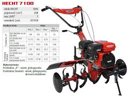 Hecht 7100 osazený koly (volitelné příslušenství). Ciagnik Ogrodniczy Hecht 7100 5 1 Kw Ewimax Hecht Sklep Empik Com
