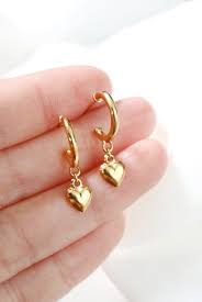 Promotional offers available online at kohls.com may vary from those offered in kohl's stores. Puffy Heart Hoop Studs Gold Vermeil Or Sterling Silver Heart Charm Earrings Gold Heart Hoops In 2021 Tiny Heart Earrings Gold Heart Studs Gold Heart Earring