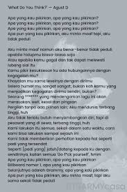 Download lagu, lirik lagu, dan video klip terbaru. Btsarmycasa On Twitter Lirik Agust D 2 A Thread Trans Bahasa Indonesia Agustd2outnow Agustd Bts Twt What Do You Think Https T Co Ldhgkbiunp Twitter