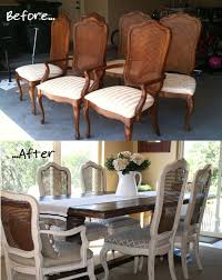Before And After Diy Reupholstering Furniture Ideas 19 Painted Dining Chairs Fabric Dining Chairs Furniture Makeover