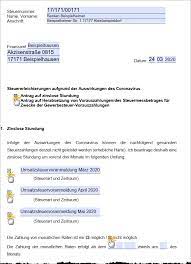 Formloser antrag auf ratenzahlung muster. Umsatzsteuer Stunden Lassen