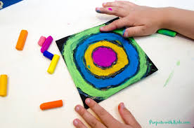 Drawing can also help in developing interpersonal skills, increase his attention span and help him develop. Easy Kandinsky Art For Kids With Chalk Pastels Projects With Kids