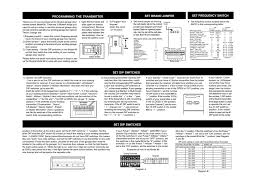 Set Dip Switches Programming The Transmitter Set