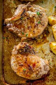 Be prepared to lick your plate. Brown Sugar Garlic Oven Baked Pork Chops Dinner Then Dessert