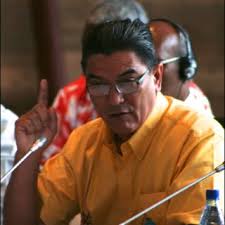 West Papua's Paula Makabory with Fiji Prime Minister Voreqe Bainimarama... 