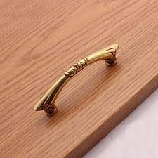 Exquisite Design European Antique Cabinet Drawer Wardrobe Cabinets Departments Handle Solid Brass C C 64mm L 86mm Furniture Hardware Door Handles Hardware