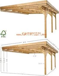 Carport Adossant Bois 2 Voitures 31 26mc 0700425 Pas Cher Carport Bois Carport Bois Adosse Abris Voiture Bois