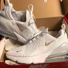 Swarovski Bling Nike Air Max 270 Shoes In Rose Gold Swarovski Etsy Nike Air Max White Nike Shoes Nike Air Shoes