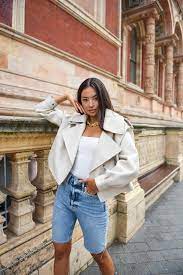 Off White Oversized Leather Jacket White Leather Jacket Cropped Leather Jacket Leather Jacket