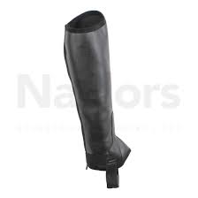 Saxon Childs Equileather Half Chaps Black