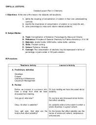Detailed Lesson Plan In Chemistry Chemistry Lesson Plans Lesson Plan Examples Chemistry Lessons