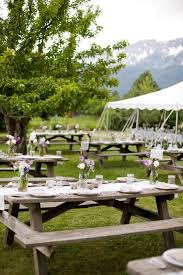 Reception Photos And Ideas Style Me Pretty Weddings Picture 322536 Wedding Picnic Reception Picnic Table Wedding Picnic Wedding