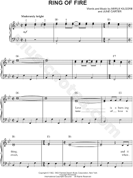Johnny Cash Ring Of Fire Sheet Music Easy Piano Download Print Sheet Music Johnny Cash Download Sheet Music