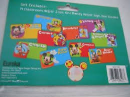Details About Eureka Mickey Mouse Handy Helper Job Chart Mini Bulletin Board Set 16 Pieces