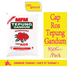Saya guna tepung gandum cap ros setakat ni memang terbaik kejadiannya. B0116 Cap Ros Tepung Gandum 850g Pack