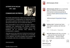 El actor alfonso zayas acude de emergencia al hospital por un grave padecimiento en su salud la asociación nacional de intérpretes envió sus condolencias a la familia y amigos del actor a través de twitter, pero algunos famosos que lo conocieron muy de cerca como édgar vivar, expresaron sus condolencias y revelaron cómo fue trabajar con él. Ooe Rphopircrm