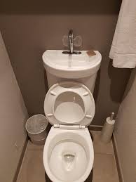 sink/toilet combo, sink is triggered by