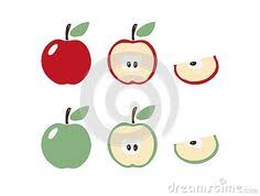 Apple Icon Set In Modern Flat Design Apple Symbol In Red And Green With A Leaf Half And A Slice Of Apple Clip Art For Logo Sto In 2020 Apple Icon Icon