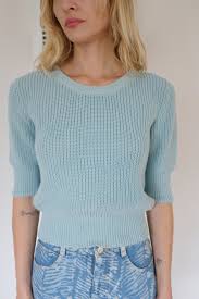 13 for you formed my inmost being; Beklina Hand Knit Story Top Sky